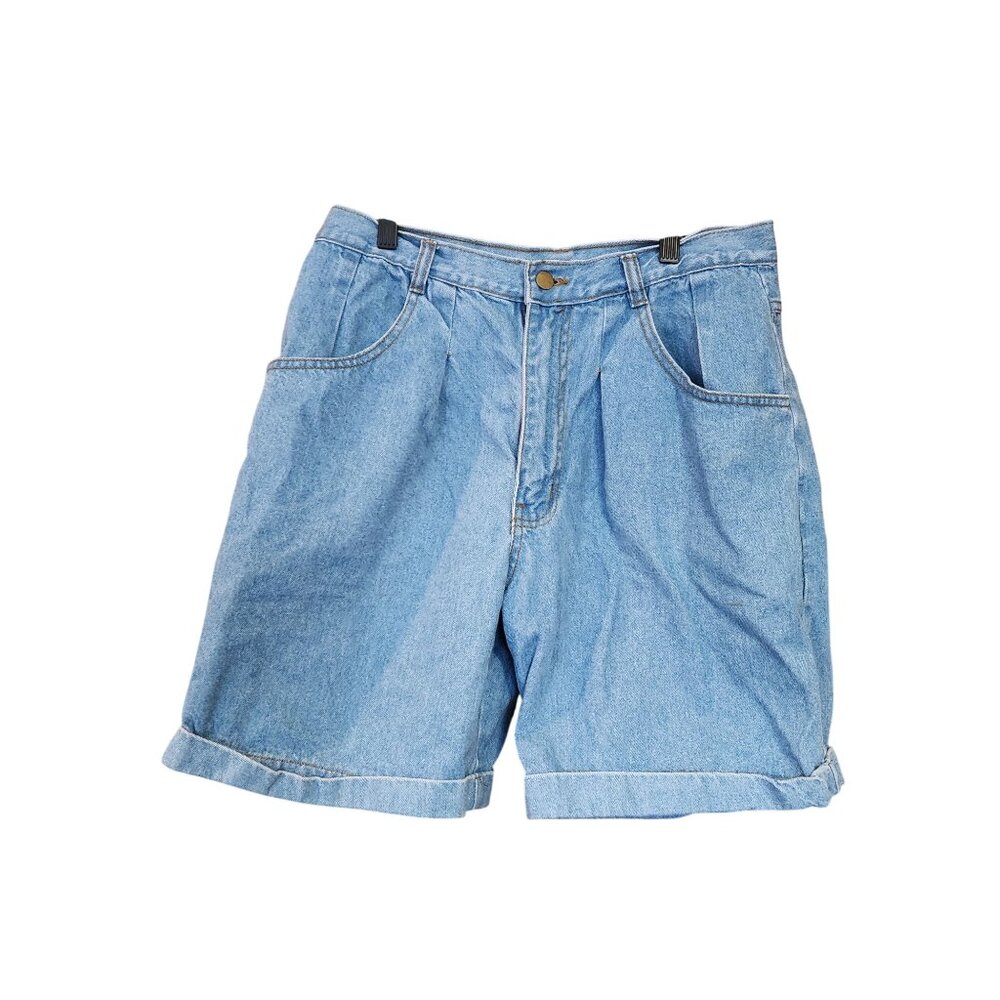 Vintage 90's Center Aisle Denim Jean Shorts Blue High Waist Womens 15/16
